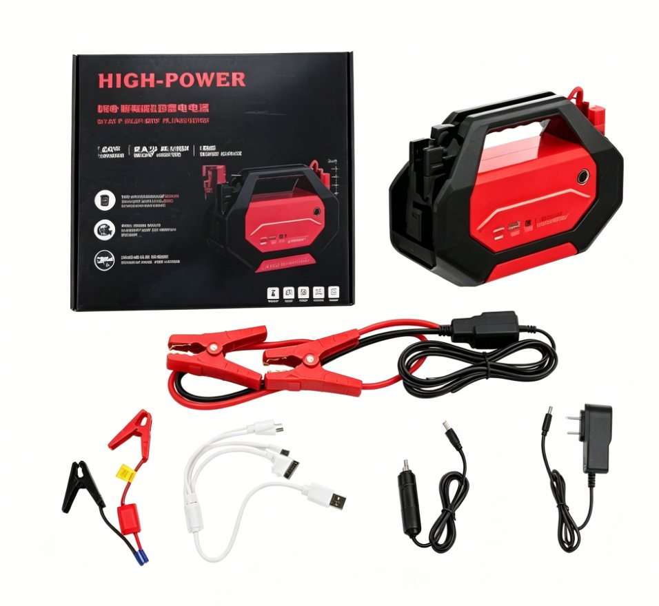 Automobile Emergency Kit Jump Starter Tire Inflator Repair Tool Kit