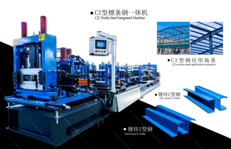 High Precision Steel C-Purlin Automatic Punching and Forming Machine