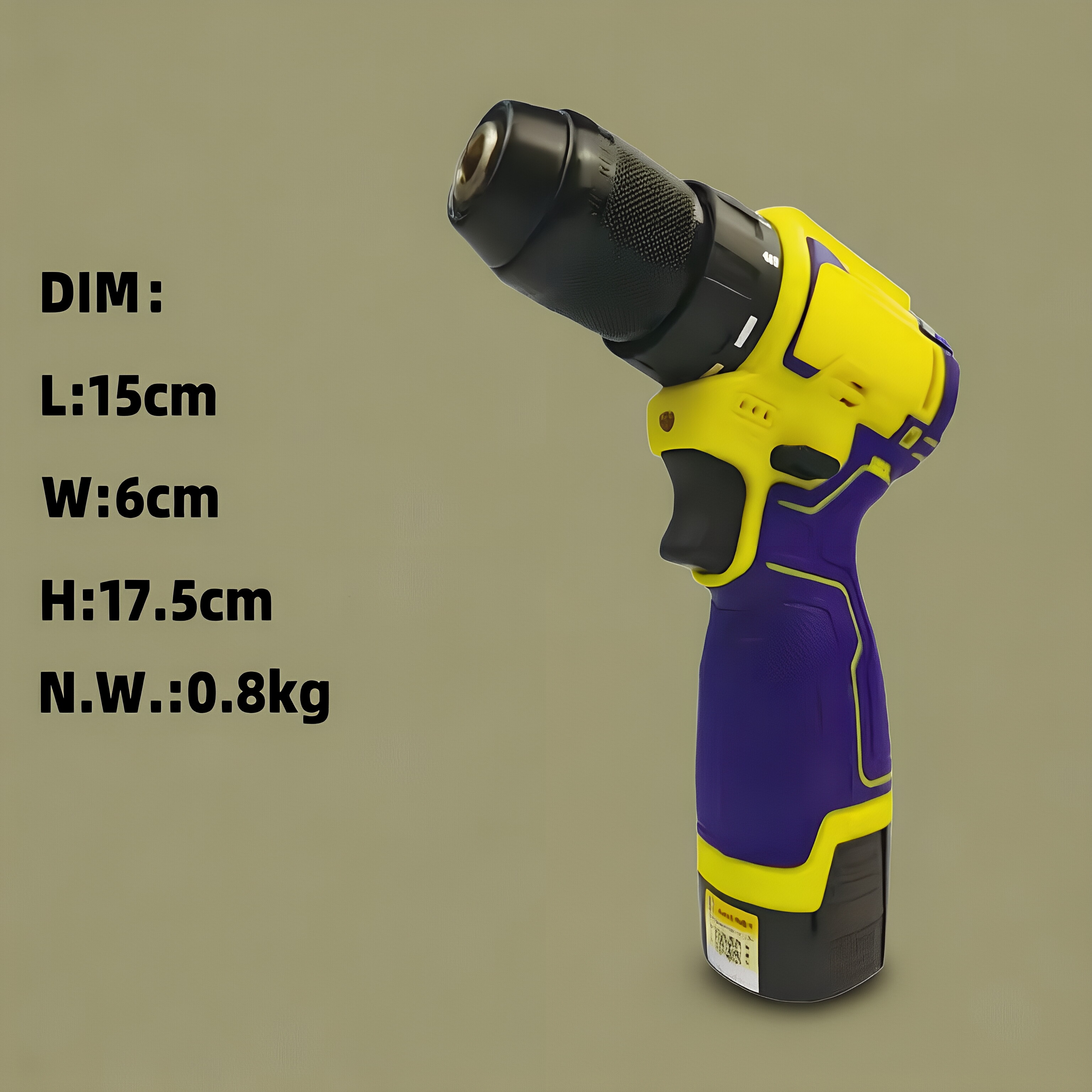 Industrial Grade 4 Battery Brushless Cordless Drill Set with 4Pcs Batteries OEM Power Tool Kit for DIY Home Repair