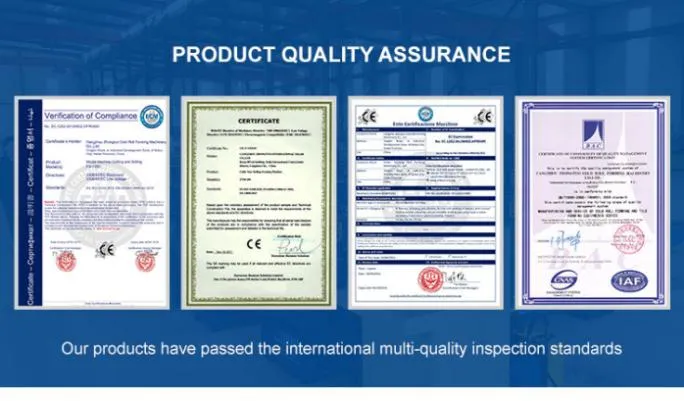 CE and ISO Certifications