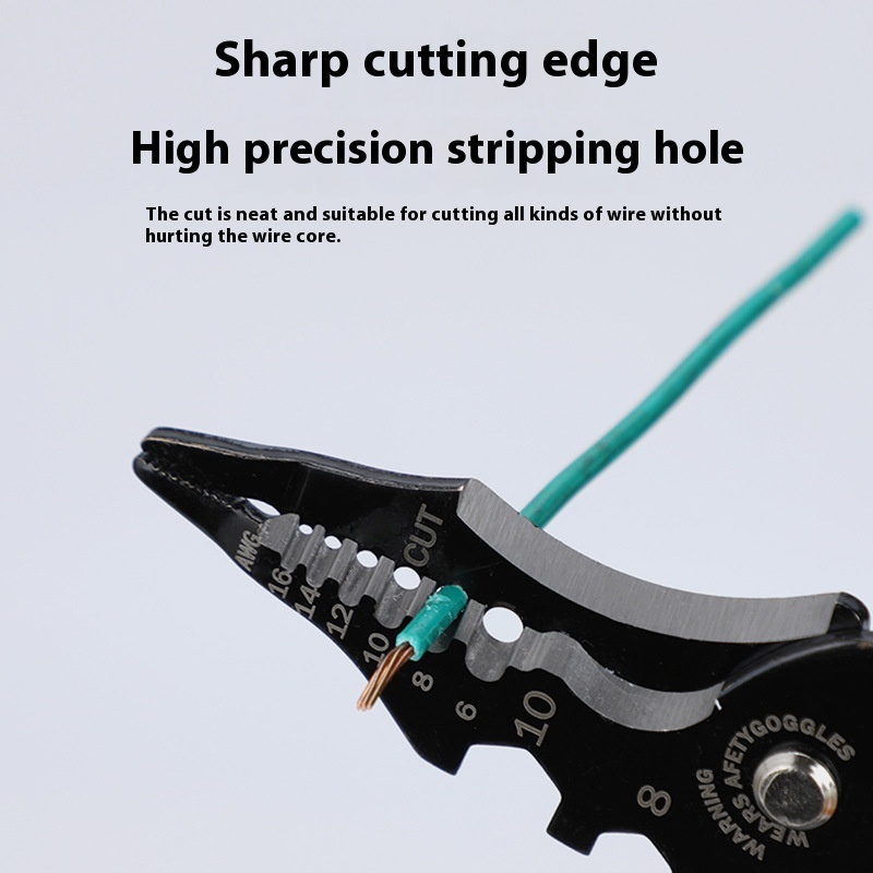 Multi-Functional Quick Repair Pliers Wire Stripper Cutter Winder Peeler Carbon Steel for Electrics' Wiring OEM Customizable