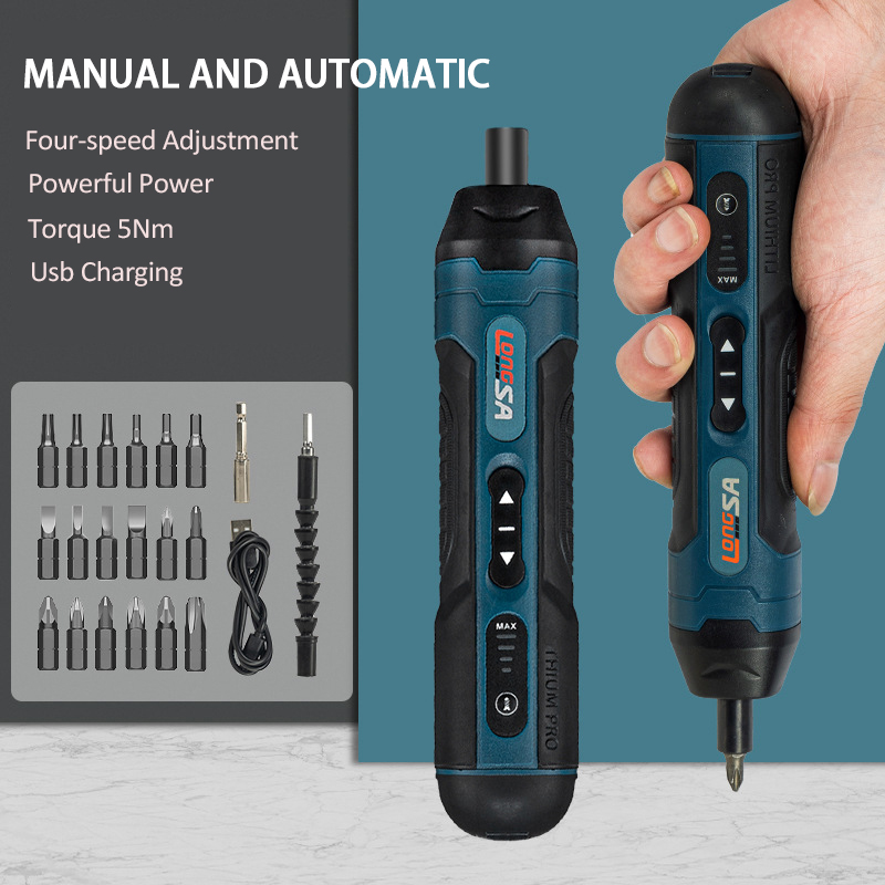 USB Multifunctional Electric Screwdriver Kit 20pcs 200r/min 5Nm Drivers for DIY Repair Tool Mobile Phones Home Appliances