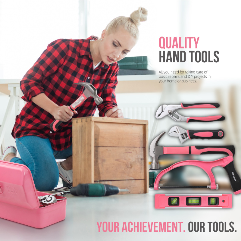 DD2218 32PCS Homeowner Tool Set Hardware With Storage Box DIY Home Repairs Household Repairing Gardening Hand Tool Kit
