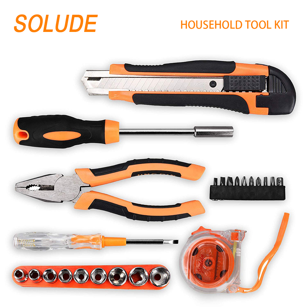 SOLUDE 107 Household Hardware Tool Set Household Manual Woodworking Tool Box Power Tool Gift Repair Wholesale