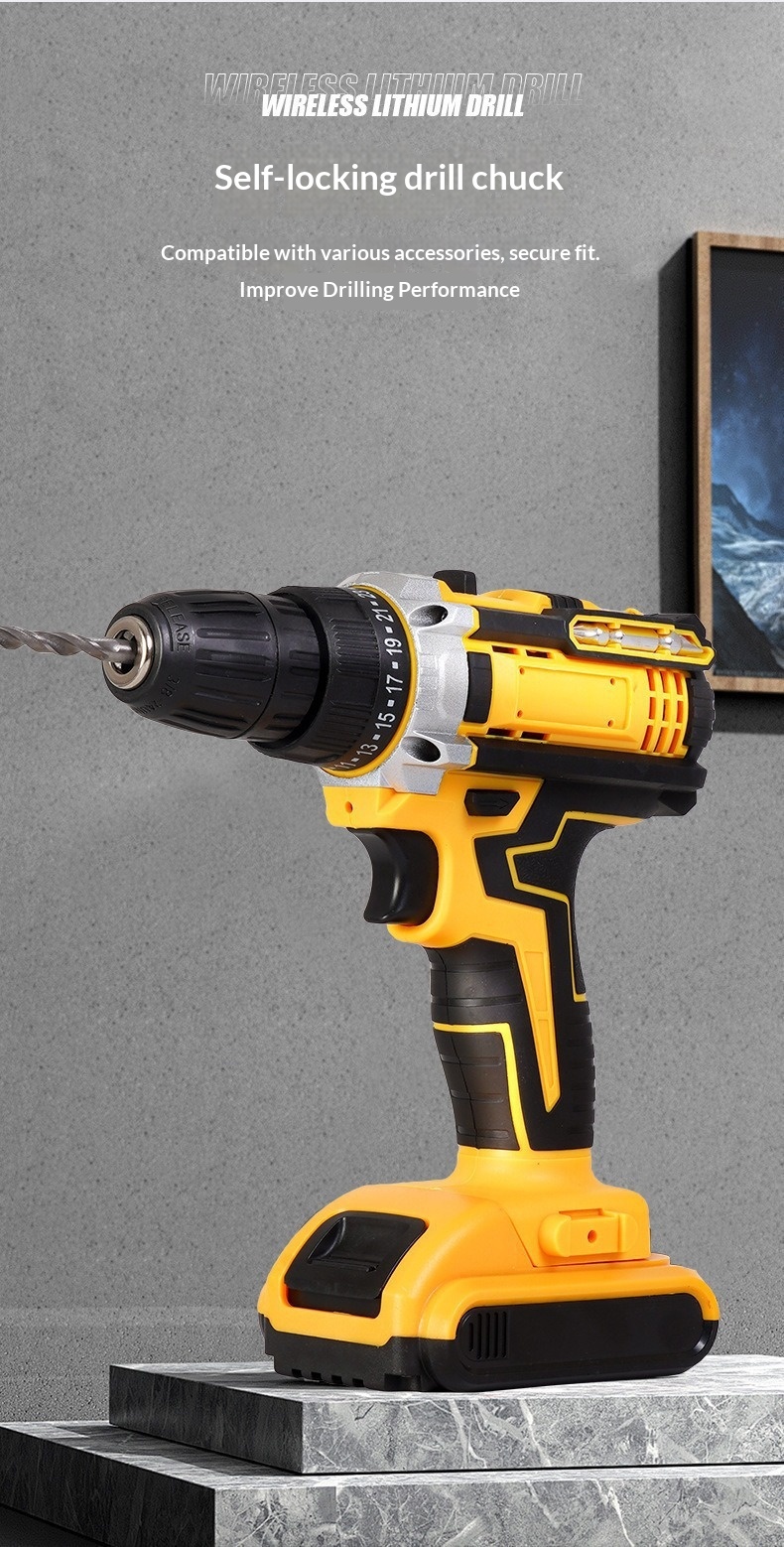 12V Cordless Drill Lithium Battery Electric Tool Set New Style Power Screwdriver Kit for Home Repair