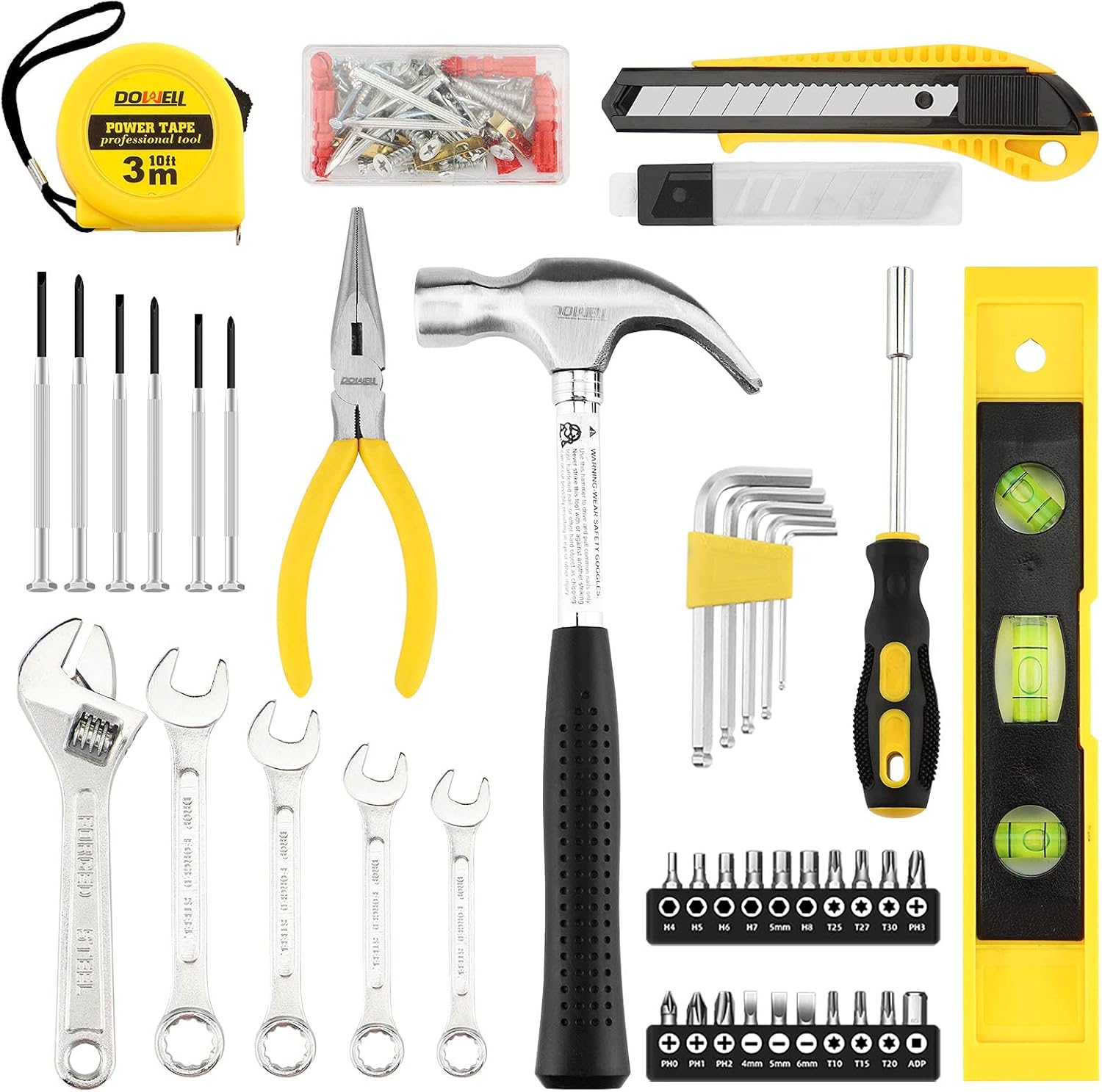 Certified 108PCS Household Emergency Kit All-in-One Home &amp; Garden Repair Tool Set with Hard Case OEM Available