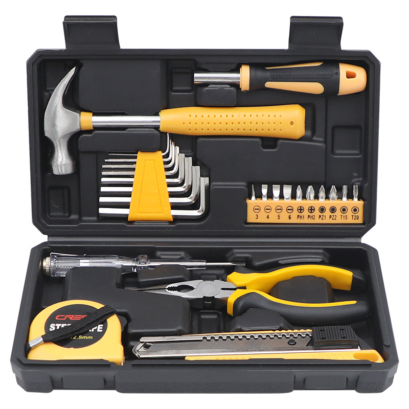 OEM Customizable Household Manual Electric Woodworking Tools Kit Hard Case Carbon Steel Combination Repair Gift Set