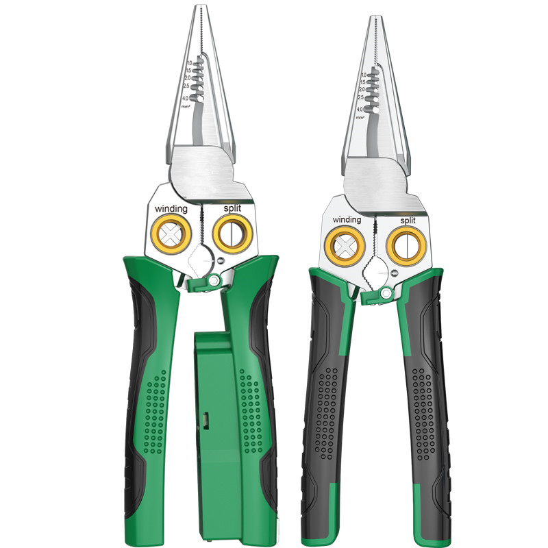 YTH 8-in-1 Wire Stripper Pliers Multi-Function Electrician Tool Wire Stripping Crimping for Circuit Repair Outlet Installation