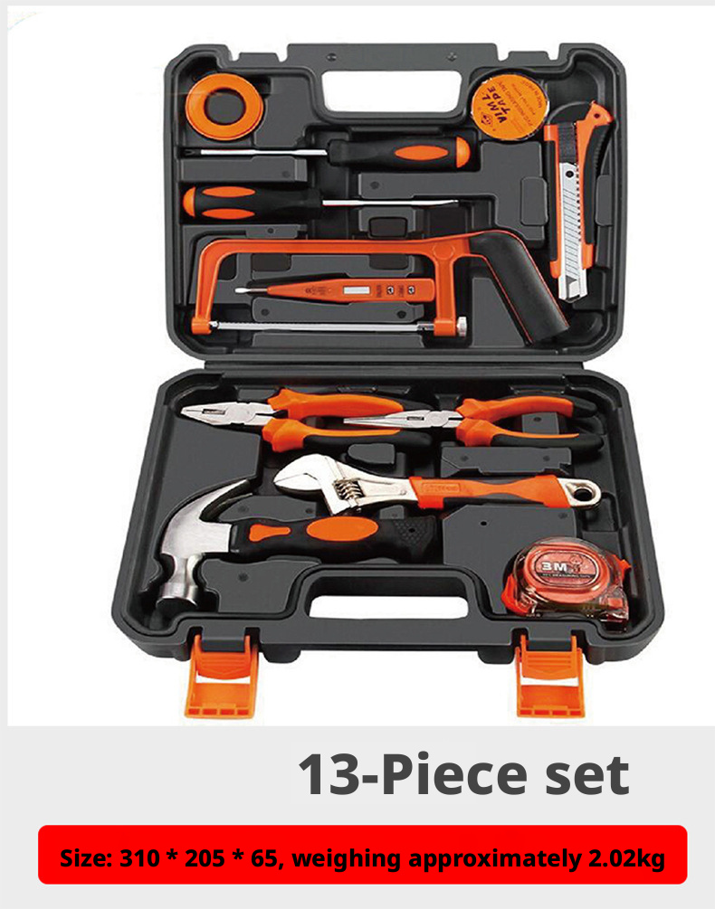 82pcsHome Hand Tool Set Household Woodworking Combination Toolbox Auto Repair Kits Electric Tool Box Gift Toolkit Manual
