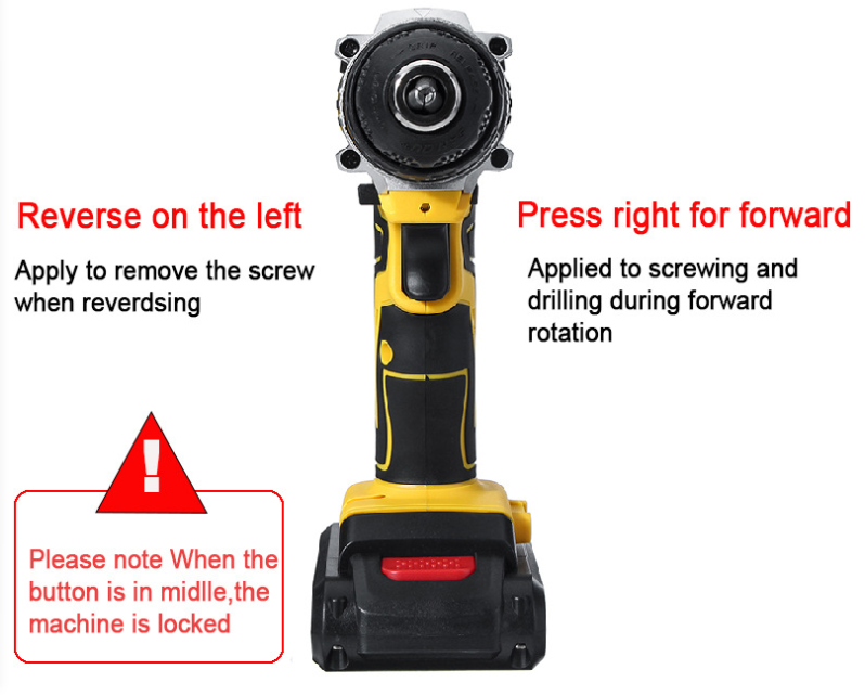 Portable Wireless Battery-Powered Variable Speed Impact Drill 110V Cordless with LED Light OEM Customization 1 Year Warranty