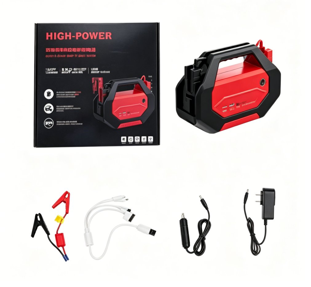 Automobile Emergency Kit Jump Starter Tire Inflator Repair Tool Kit