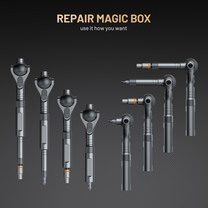 Multi-functional 40-in-1 Professional Ratchet Screwdriver Wrench 180 Swivel Head 45-Tooth Ratchet 8 Combination Modes DIY OEMODM