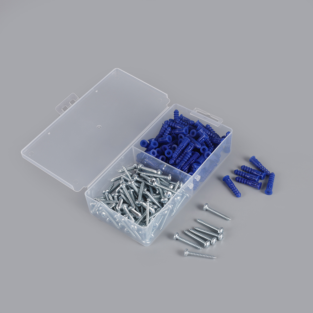 201pcs Drywall Anchors and Screws Assortment Kit with Drill Bit