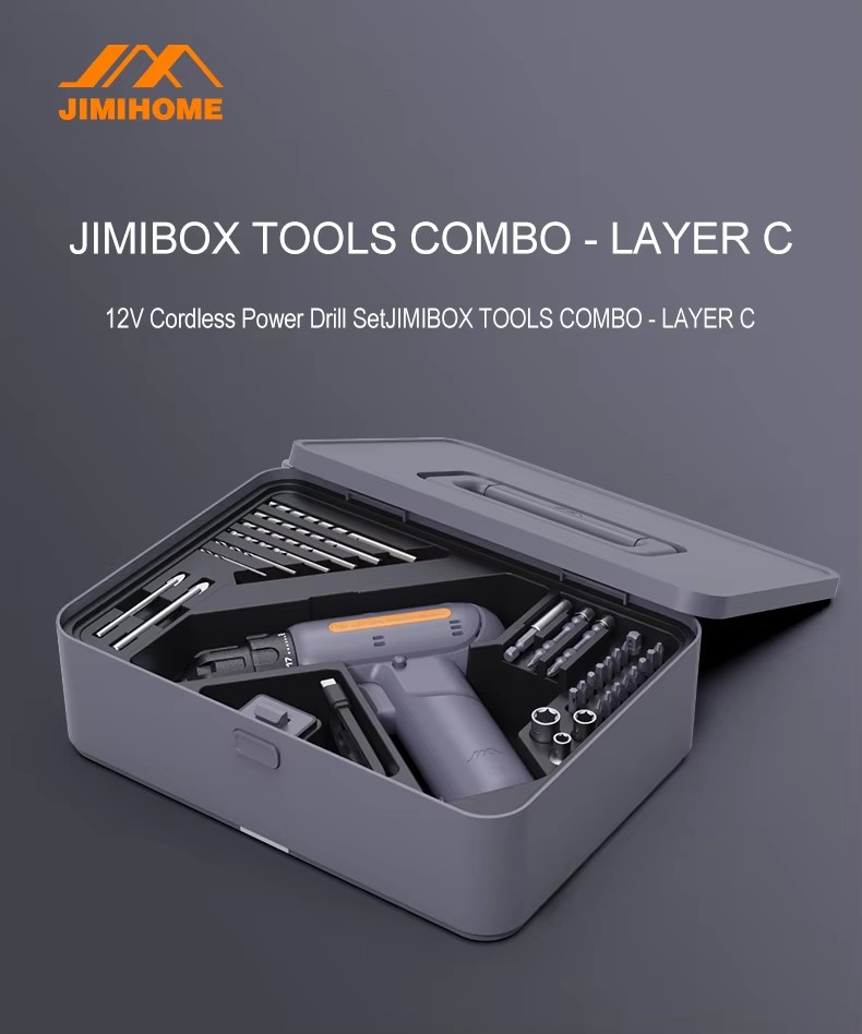 High Quality Stainless Steel Cordless Electric Drill Set 1500RPM Brush Motor 2KG Lightweight DIY &amp; Home Repair OEM Support
