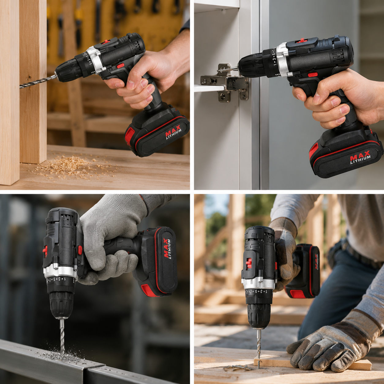 18V Portable Cordless High-Power Impact Drill Multi-Function Brushless Lithium Battery Electric Screwdriver Set OEM DIY