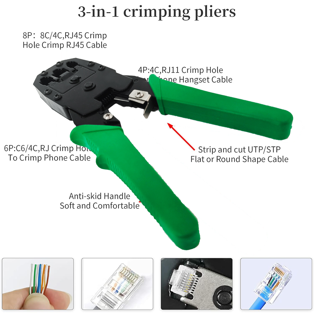 Toolkit Network Cable Lan Tester Wire Cutter Screwdriver Hand Tool Set RJ45 Crimp Pliers Network Repair Tool Kit