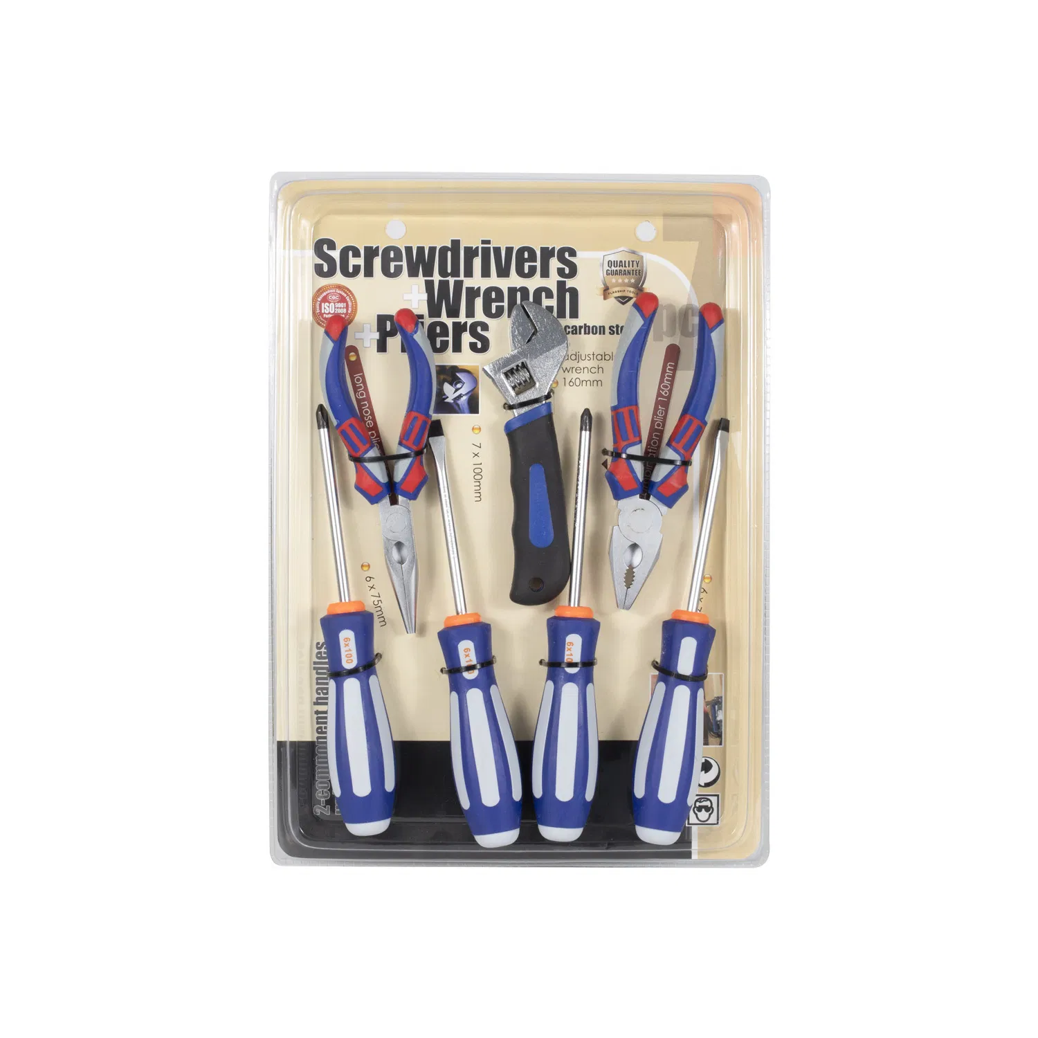 25PCS Household Hand Tool Kit (Screwdrivers, Pliers)