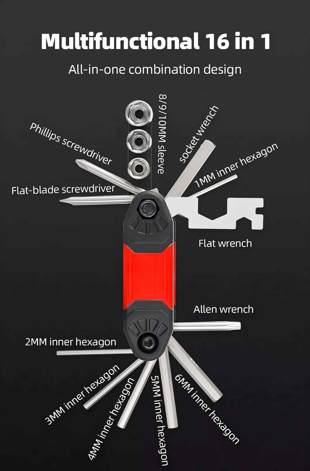 Outdoor Emergency Bike Repair Tool Kit EDC Multitool Survival Gadget Item Bicycle Mini Multi Function Tools Gadgets