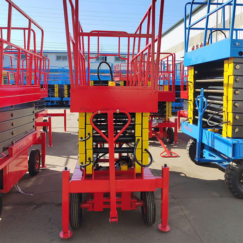 Mobile Scissor Lift with Extended Platform for Two Workers