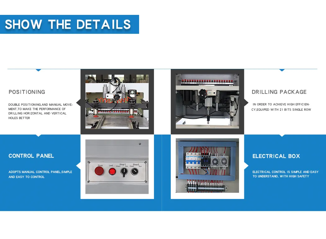Advanced Programmable Single Row Drilling Machine for Furniture Assembly