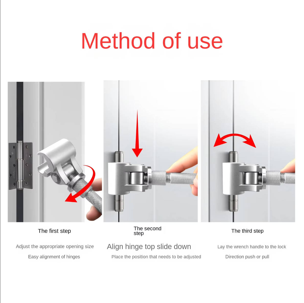 Adjustable Door Window Seam Thread Manual Wrench Hinge Adjustment Tool Suitable for Interior Door Exterior Made in China