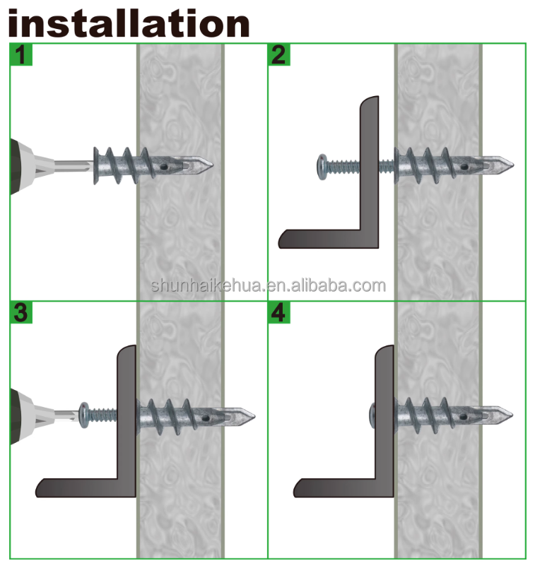 Zinc Self Drilling Drywall Anchor Hollow Wall Anchor Kit with Screws