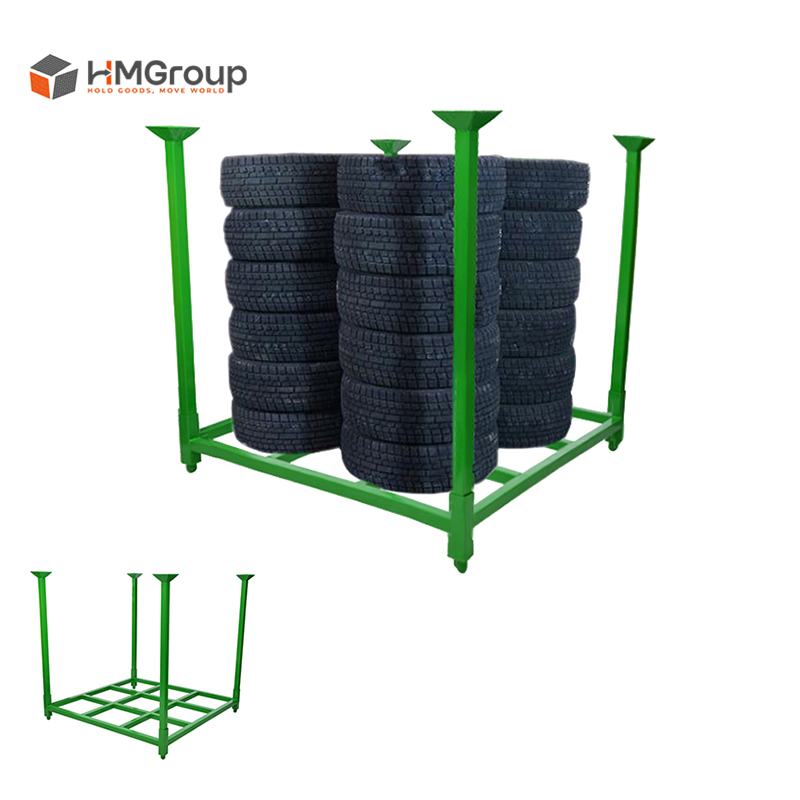 Truck Car Spare Commercial Mobile Steel Tire Rack Storage System