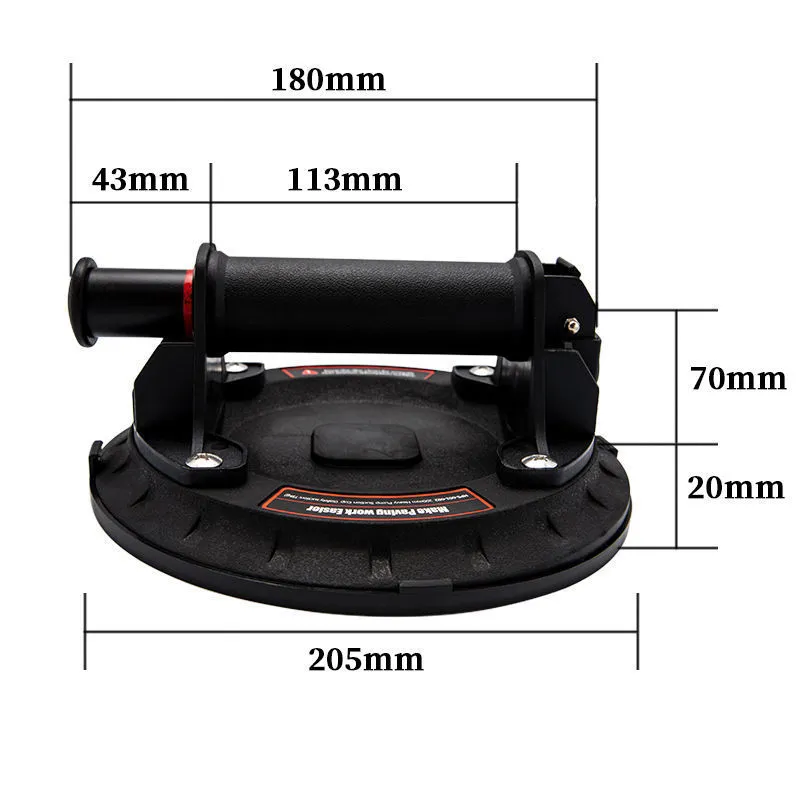 Vacuum Suction Cup 8 Inch Glass Tile Suction Lifter Plastic Handle Installation Stone Manual Air Pump Suction Cup