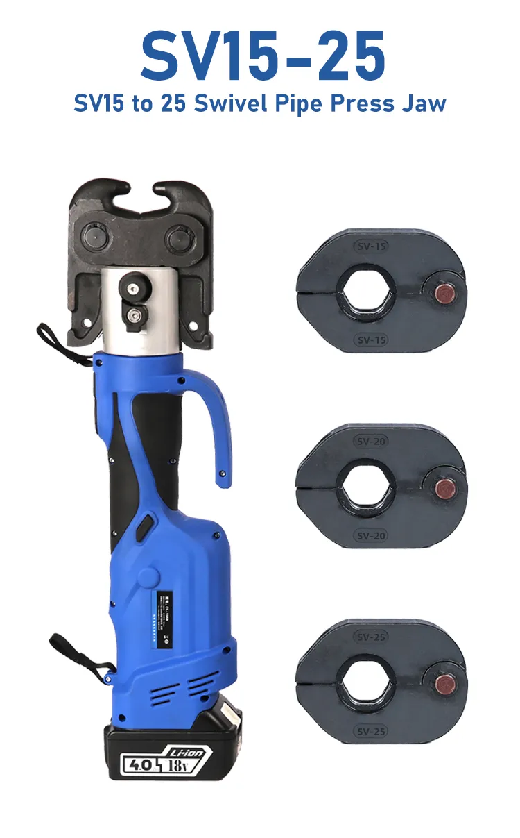 Sv15 Approx 180 Degree Angled Gimbal Swivel Pipe Press Jaw Universal Tool