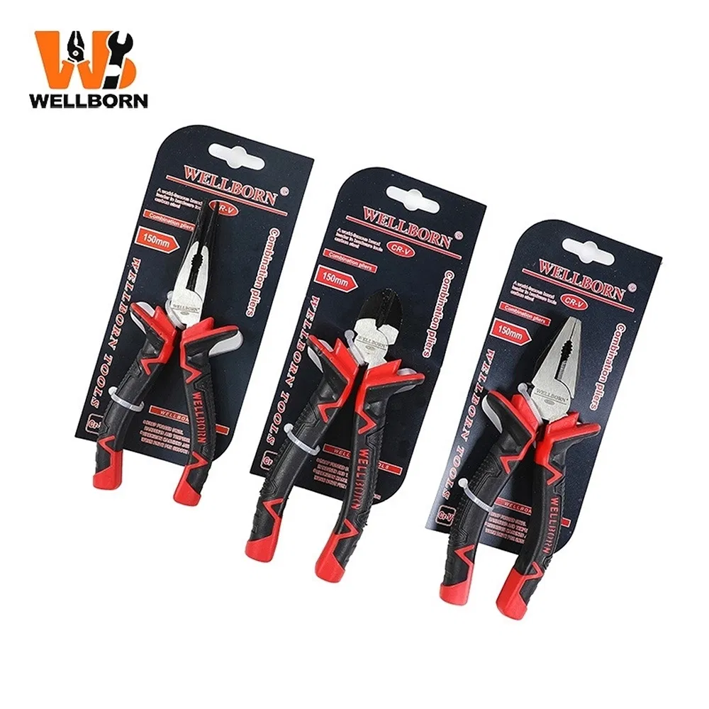Effort-Saving Design a-004 Large-Ear Handle Steel Wire Professional Plier for Furniture Assembly
