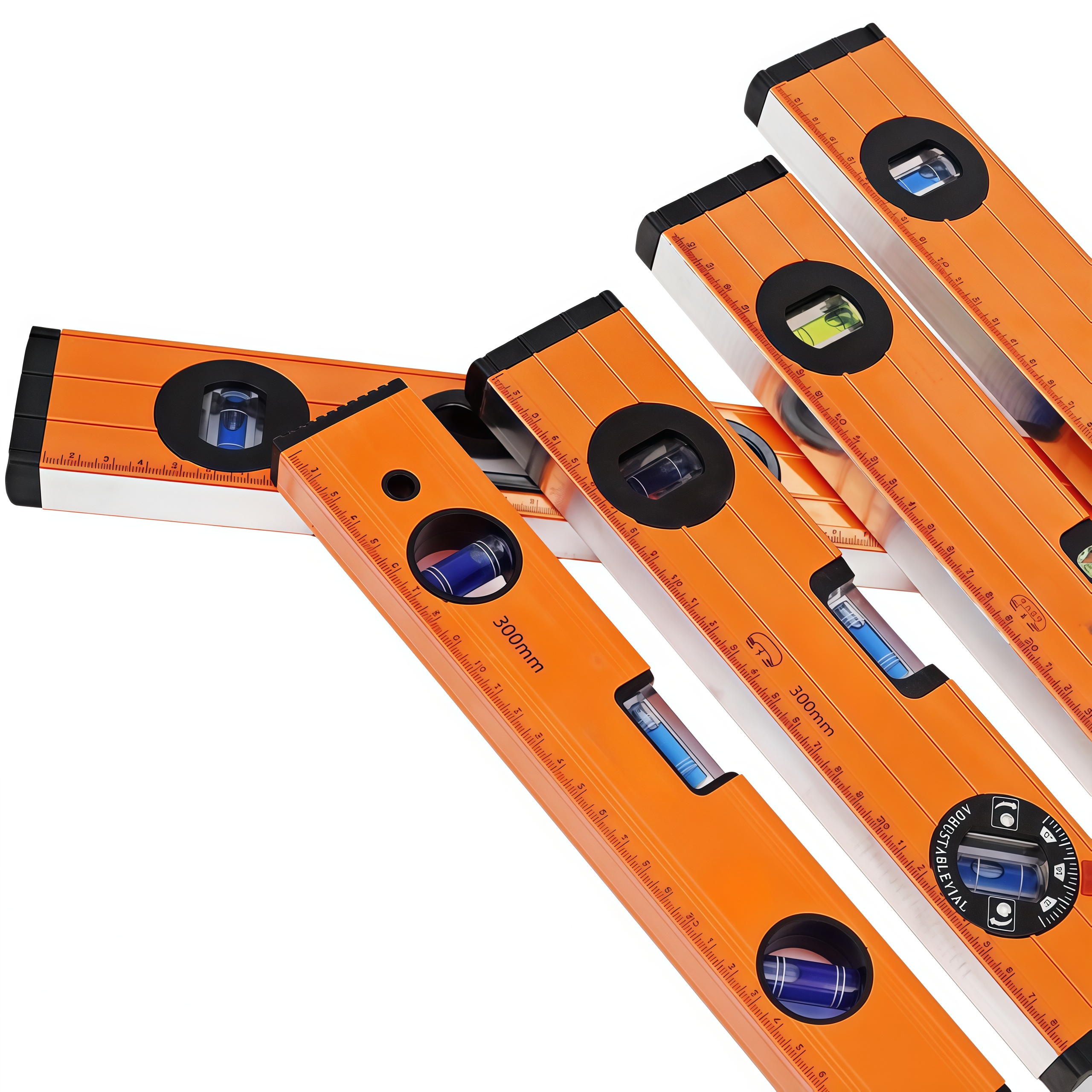 Solid Cast Aluminum Level Ruler High Precision Strong Magnetic Home Measuring Tool 200-600 mm Horizontal Spirt Level