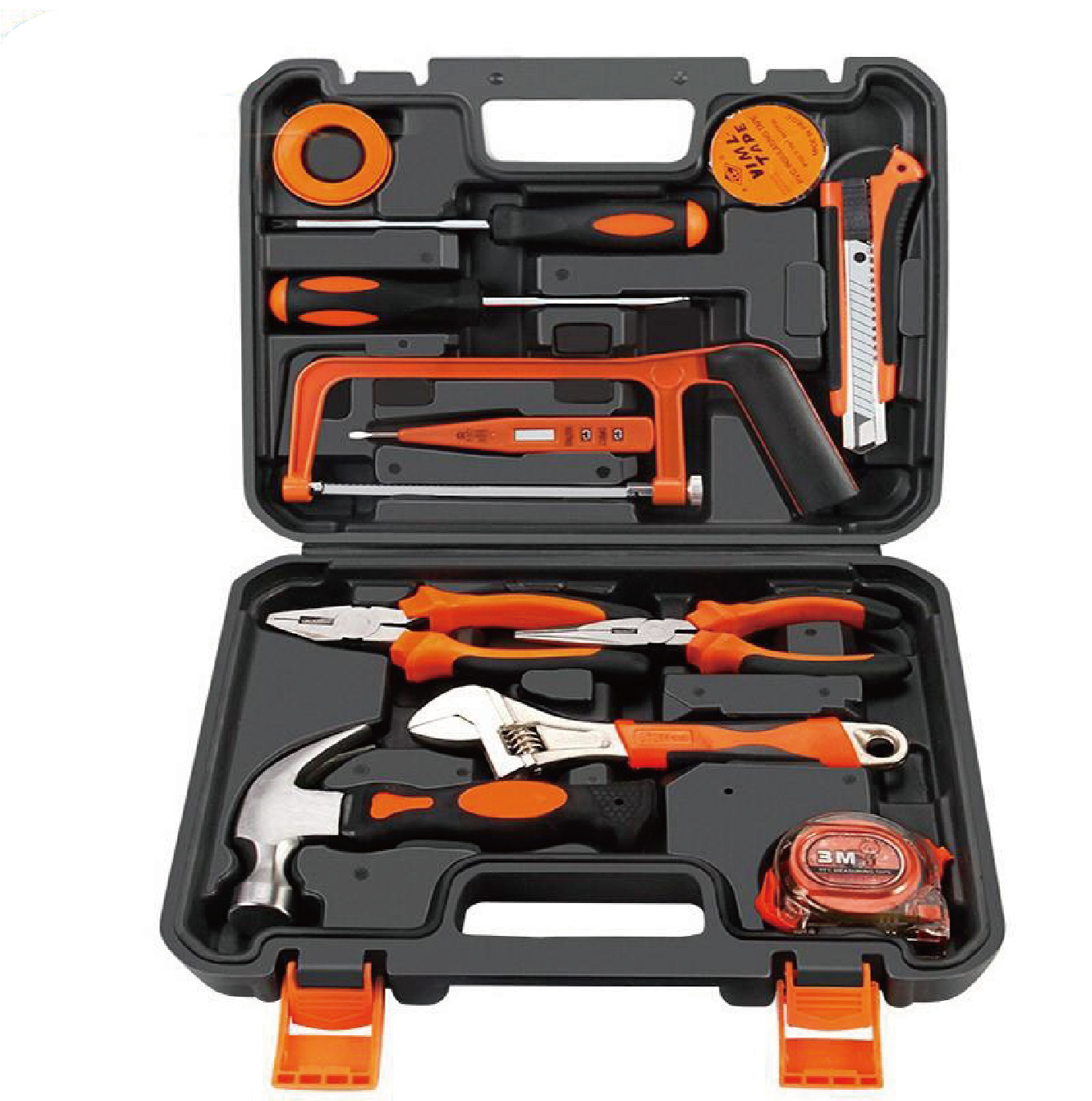 82pcsHome Hand Tool Set Household Woodworking Combination Toolbox Auto Repair Kits Electric Tool Box Gift Toolkit Manual