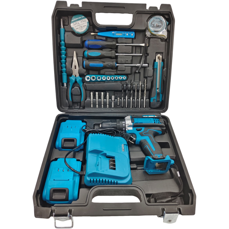 Ergonomic 21V Drill Set with Complete Accessories, Cordless Impact Drill Set for Home DIY and Hardware Repair