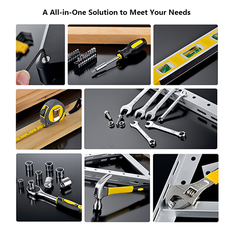 138-Piece Professional Woodworking Tool Set-Complete Hand Tool Kit Hex Wrench Hard Case for Carpentry Home Repair DIY Projects