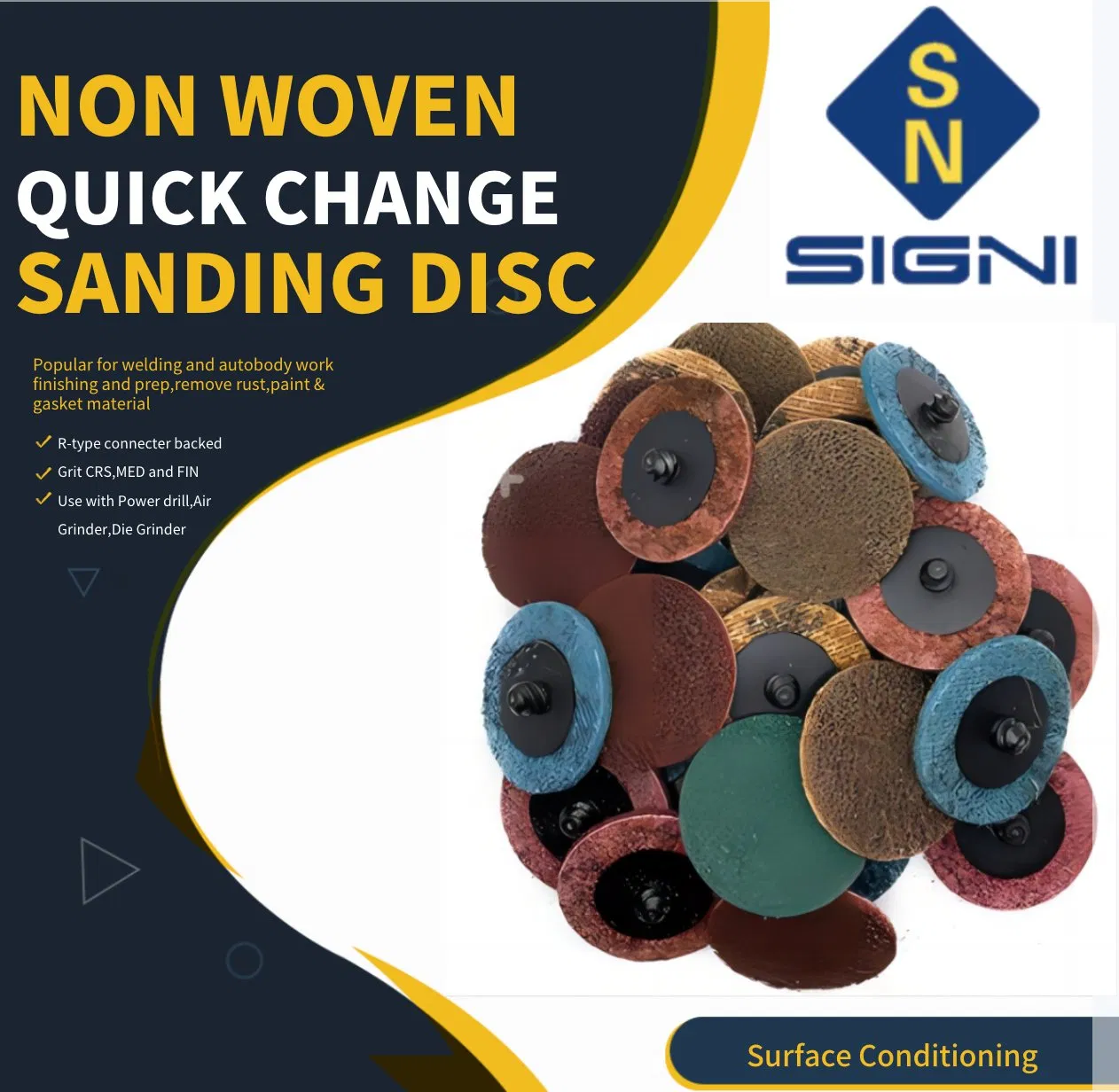 Abrasive Nylon Surface Conditioning Disc R-Type Quick Change Disc <J>