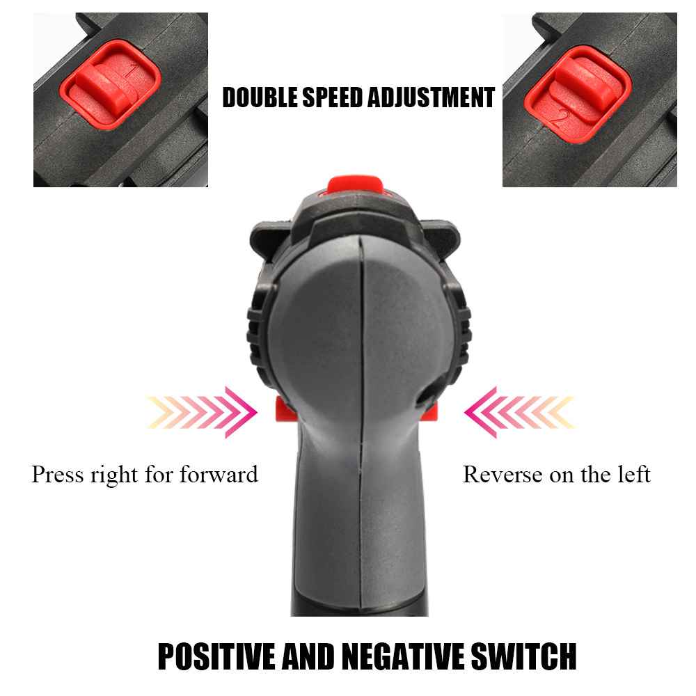 18V Portable Cordless High-Power Impact Drill Multi-Function Brushless Lithium Battery Electric Screwdriver Set OEM DIY