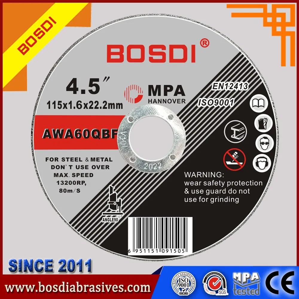 4.5-Inch ISO9001 Certified Resin Cutting Disc for Stainless Steel