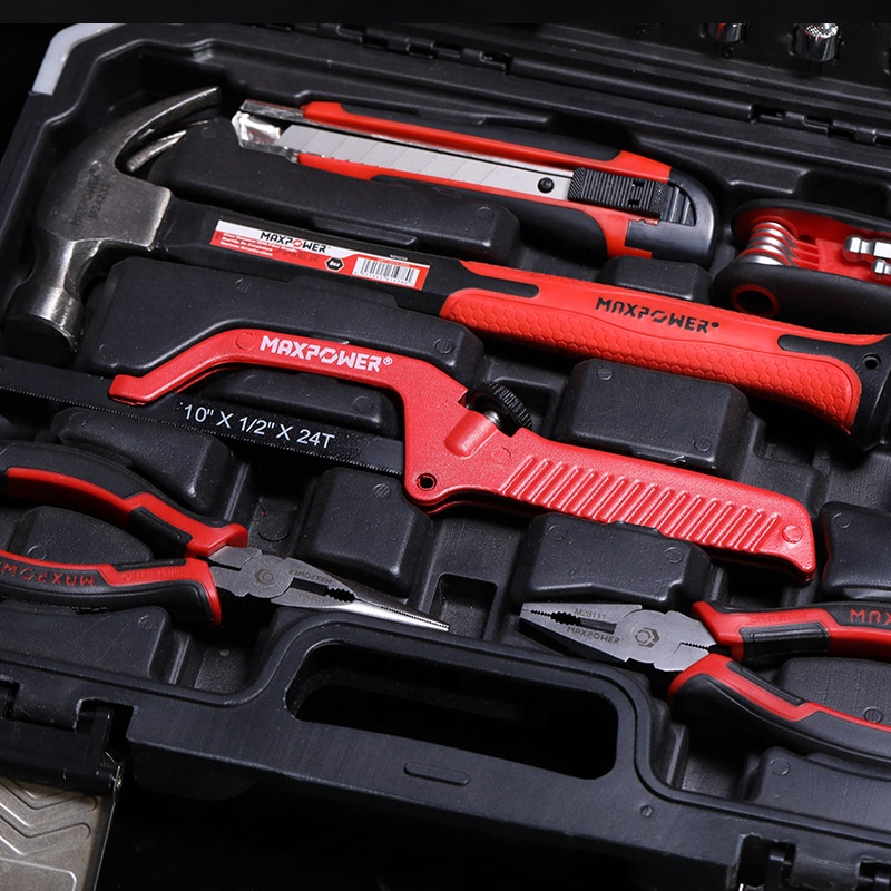 MAXPOWER 45-Piece Multi-Function Home Professional Basic Repair Tool Set for Woodworking