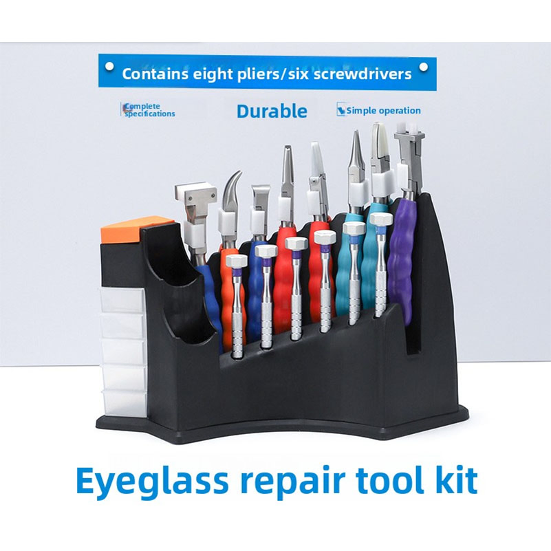 Multi - Function Eyeglass Repair Rubber Handle Tool Set