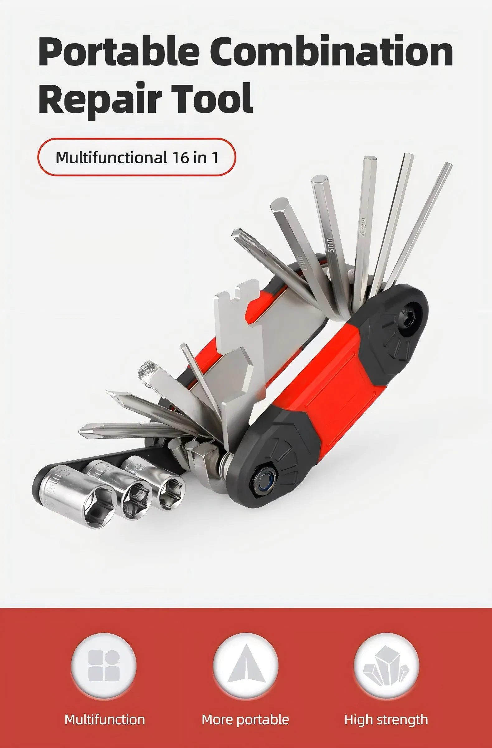 Outdoor Emergency Bike Repair Tool Kit EDC Multitool Survival Gadget Item Bicycle Mini Multi Function Tools Gadgets
