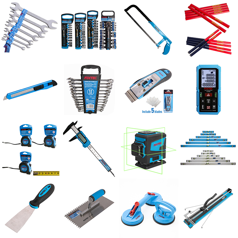 Fixtec CRV Tools Sets Household Hand Tool Kit, Auto Repair Tool Set Heavy Duty Tool
