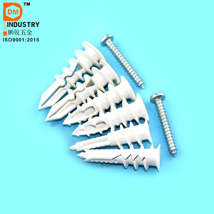 High Quality Wall Anchors and Screw Drywall Anchor Plastic Self Drilling Wall Anchor with Screw Kit