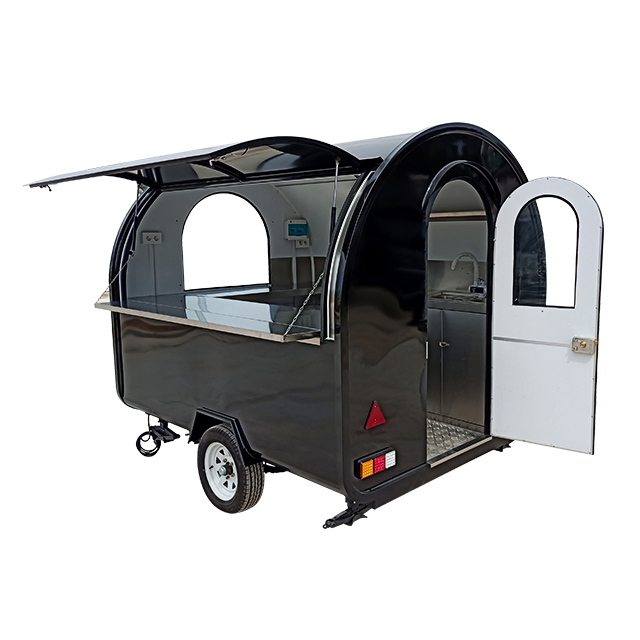Food Cart Coffee Trailer Mobile Street Shop Snack Vending Cart