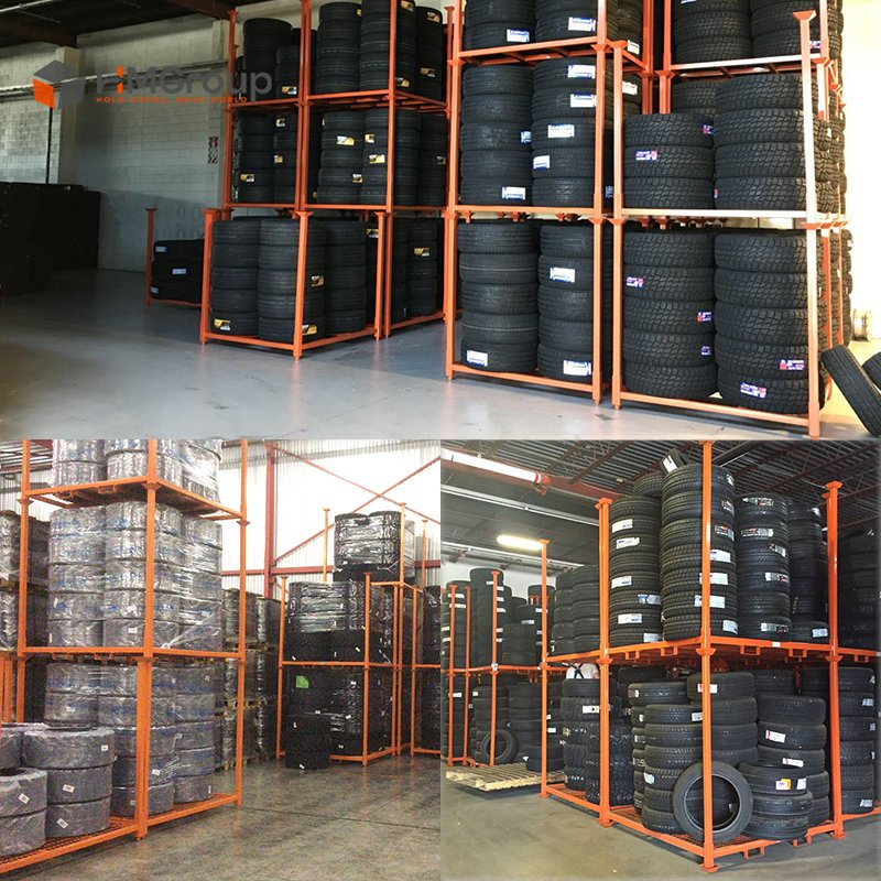 Mobile Portable Metal Warehouse Tire Rack Storage System for Sale