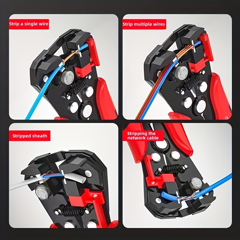 8-inch Cutting Crimping Electrician Tool Repair Wire Multifunctional 10-24 Awg 0.2-6 Mm2 Wire Stripper Cable Stripping Pliers