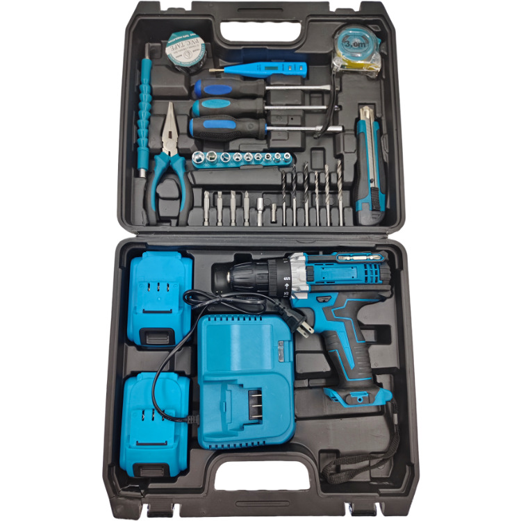 Ergonomic 21V Drill Set with Complete Accessories, Cordless Impact Drill Set for Home DIY and Hardware Repair