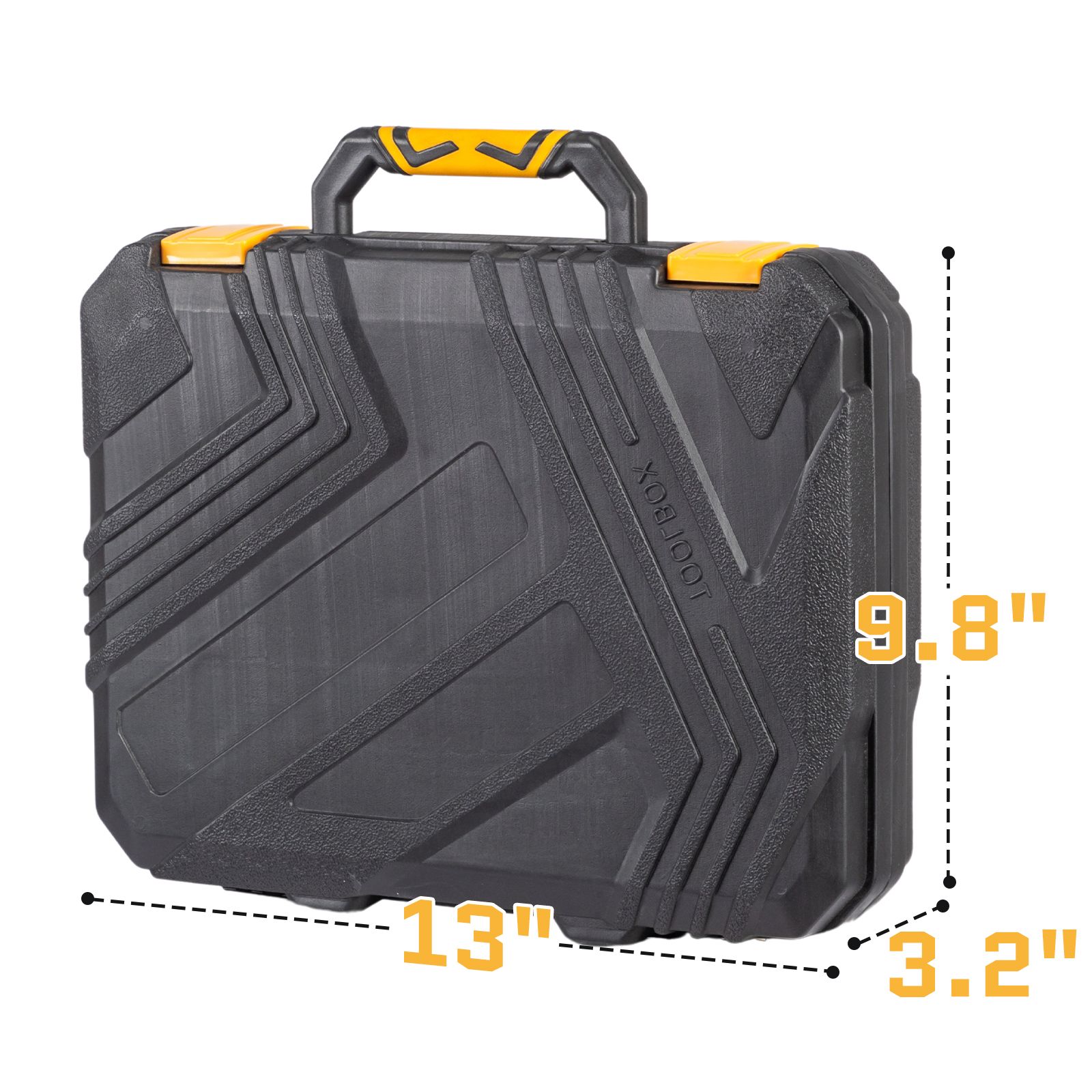 8V Yellow Cordless Drill Set 146 Piece Home Tool Kit for House Repair 64201288 Code Convenient Hand Tool Kit