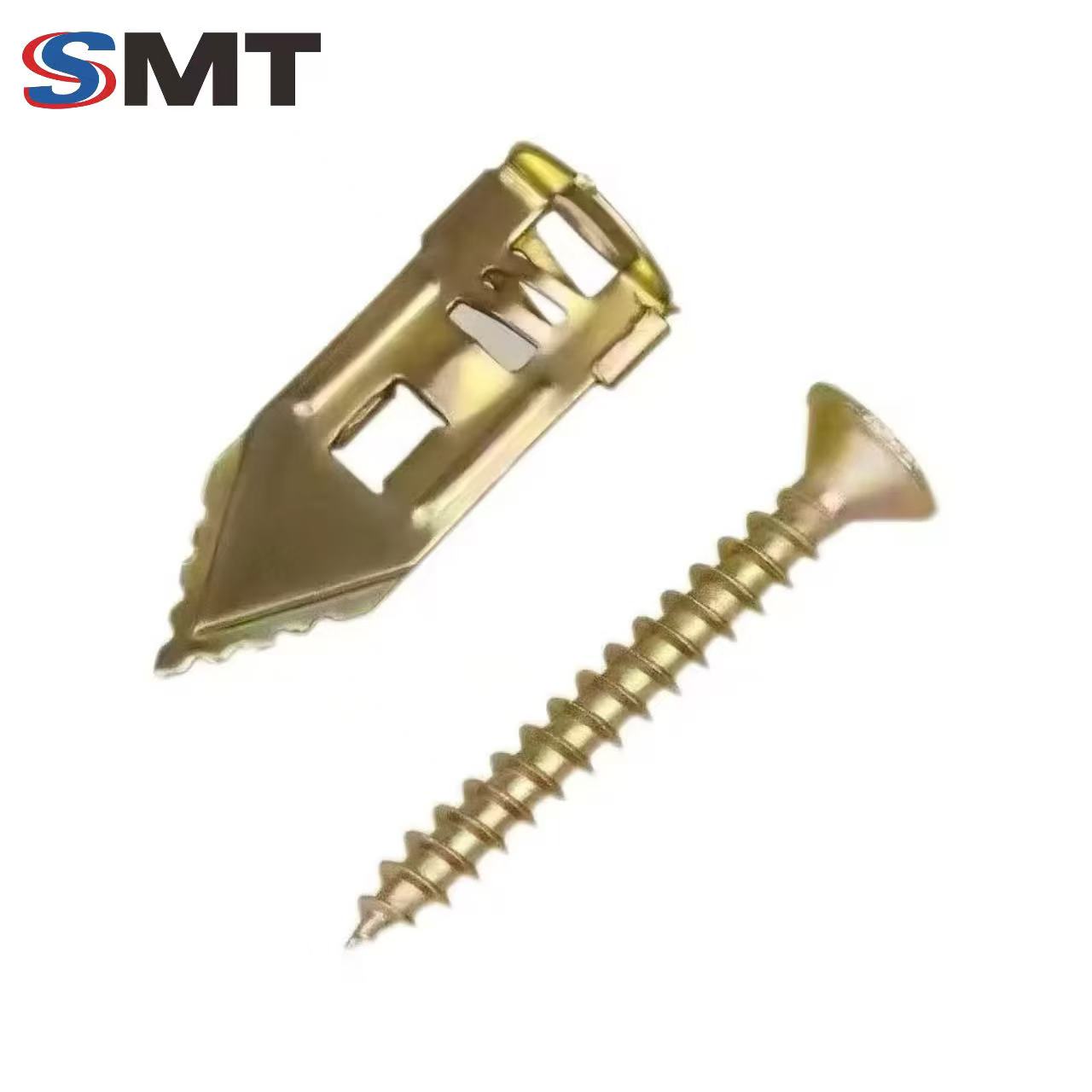 Steel Plasterboard Anchor Kit with Screws and Self Drilling Hammer for Drywall and Sheet Metal Galvanized Finish Removable