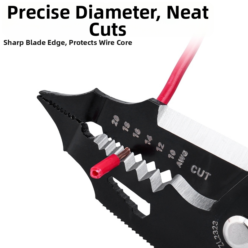 Electrical Wire Stripper Tool Multifunction Crimping Pliers Cable Cutter for Electrician Repair and DIY Work