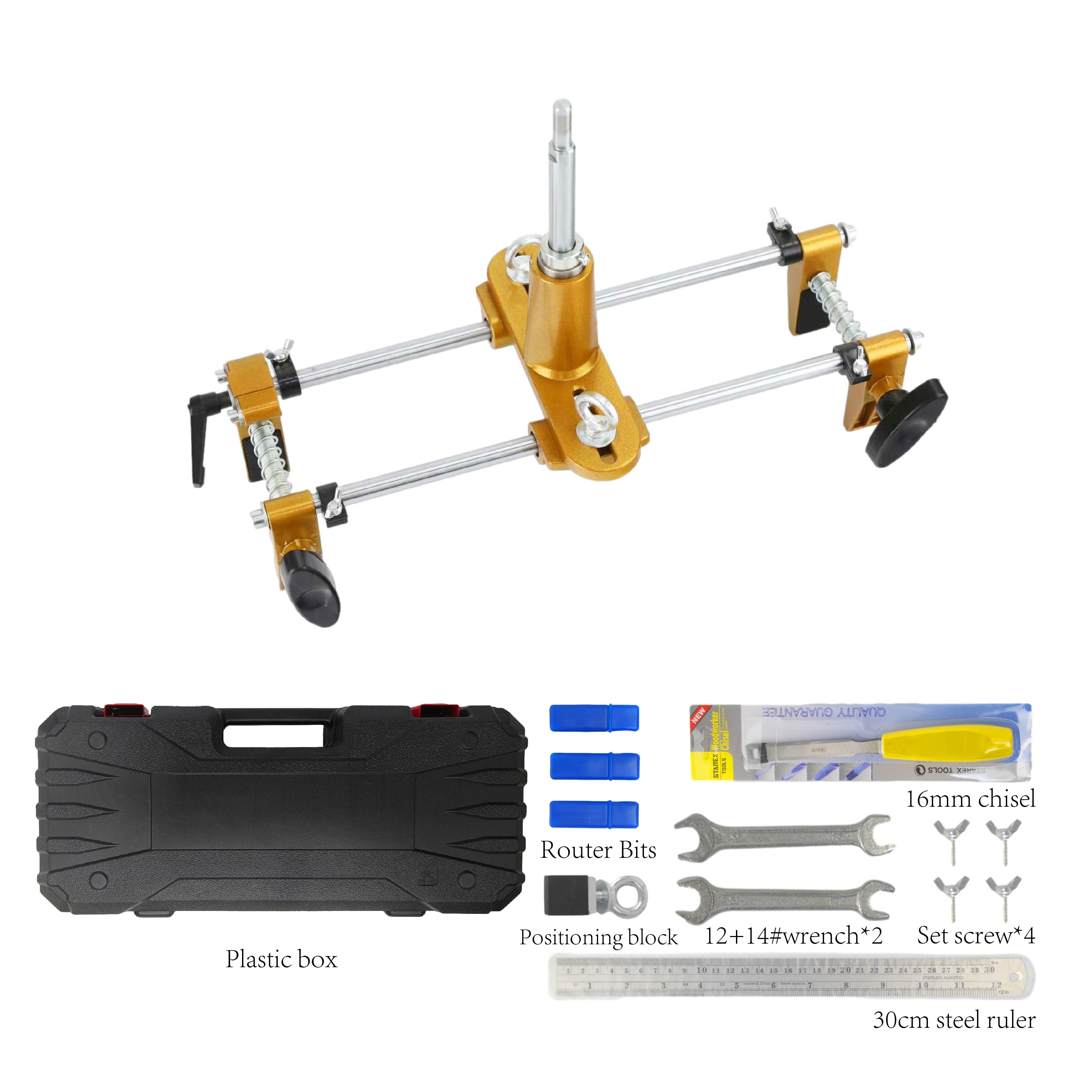 2023 New Factory Supply High Quality Wooden Door Opener Woodworking Tool Kits Set Box Drill Lock Hole Carpenter Assistant